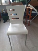 Weißer Küchen Stuhl mit Chrom Design Rheinland-Pfalz - Dierdorf Vorschau