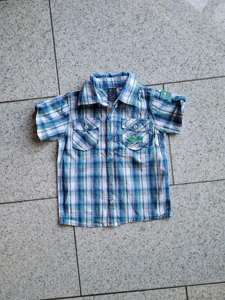 ☆TOP☆ cooles Hemd Gr. 104 lustig kurzärmlig Sommerhemd Monster in Waiblingen