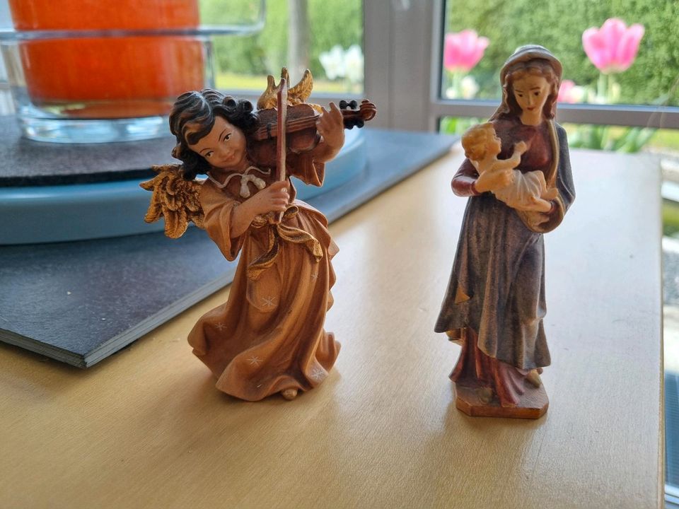 PUTTEN ENGEL HEILIGENFIGUR HOLZFIGUR ALT KUNST GESCHNITZT TIROL in Kumhausen