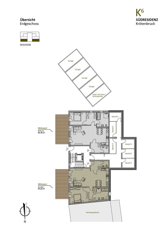 NEUBAU - kleine Wohnanlage in Hof/Krötenbruck - K6 Südresidenz - Wohnung EG ca. 96 m² in Hof (Saale)