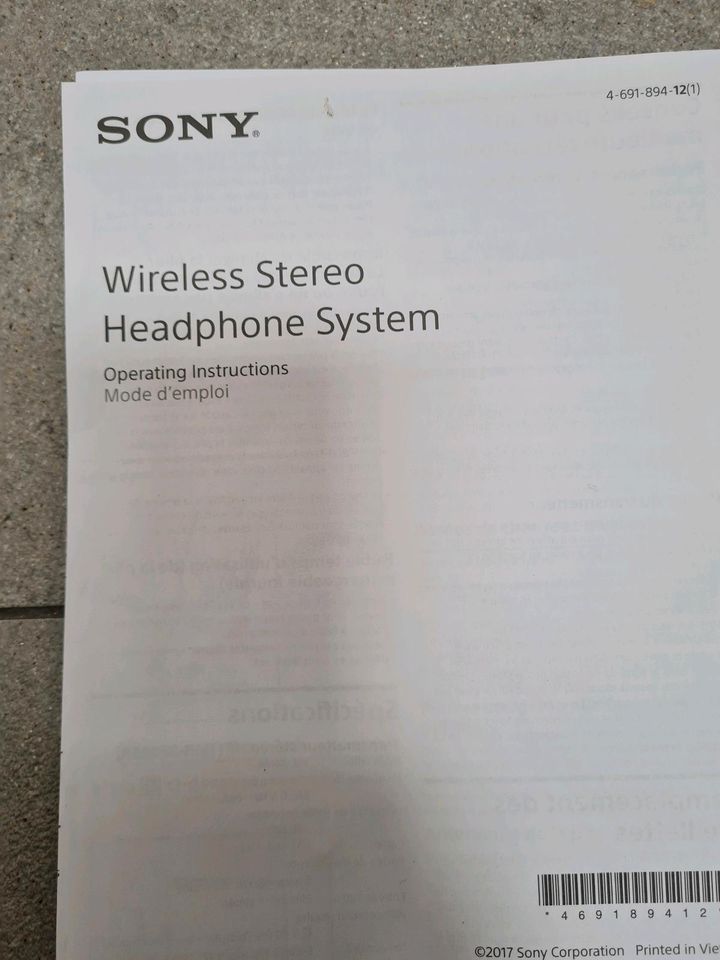 Sony Wireless Kopfhörer in Rieden