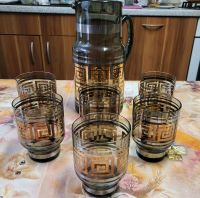 Karaffe und Trinkgläser Vintage, Retro, 60er, 6 Stk, DDR, Glaskru Sachsen - Treuen Vorschau