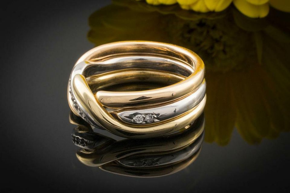 VICTOR MAYER Dreier Ring 3 Ringe mit BRILLANTEN 750er Gold in Wegberg