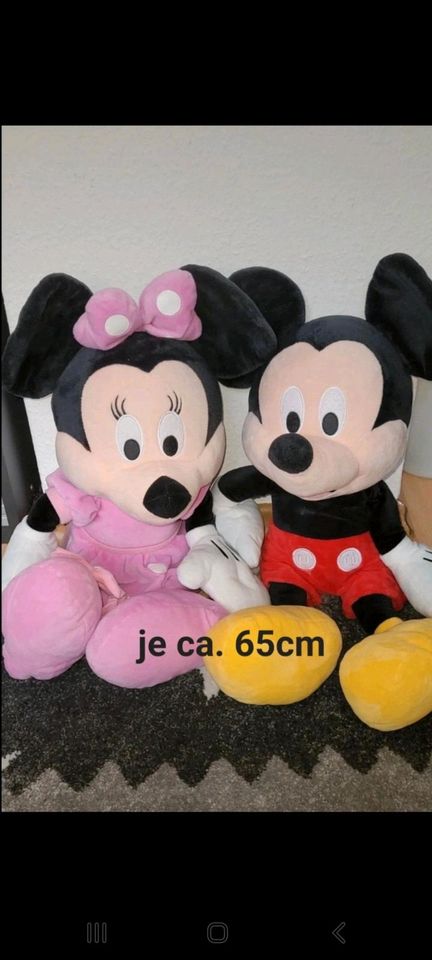 Neuwertige Minnie Mouse + Mickie Mouse Kuscheltier - ca. 65cm in Remshalden