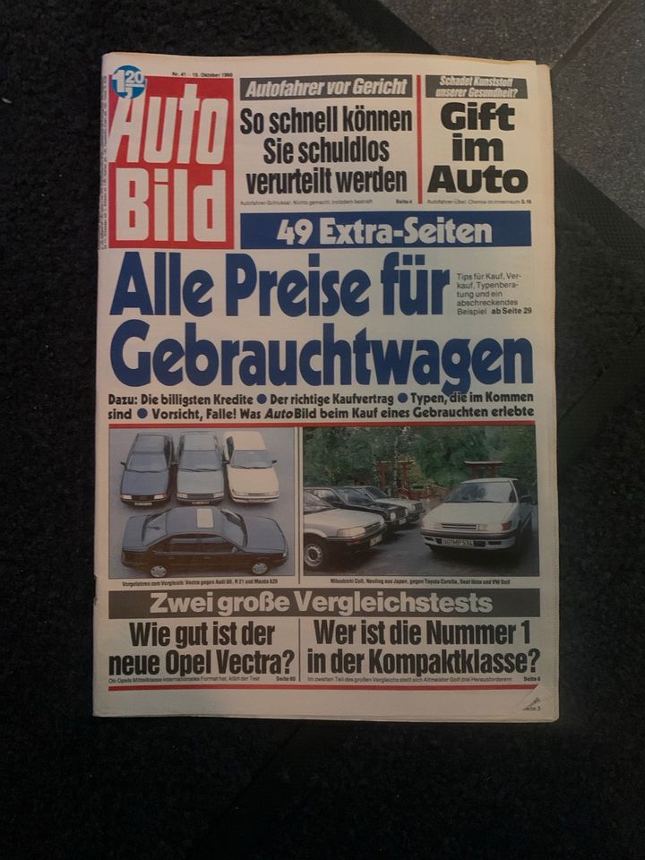 Auto Bild 10.10.1988 Audi 80 Renault 21 Mazda 626 Vectra in Hildesheim