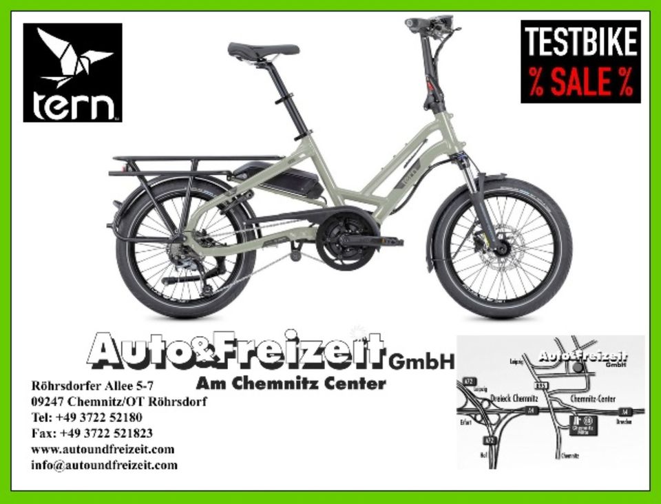 TERN Elektro Kompaktrad HSD P9 * Lastenrad Cargobike * KK in Röhrsdorf