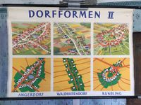 Alte Schulkarte Dorfformen II Wunschmotiv Vintage Lehrtafel GR Mitte - Tiergarten Vorschau