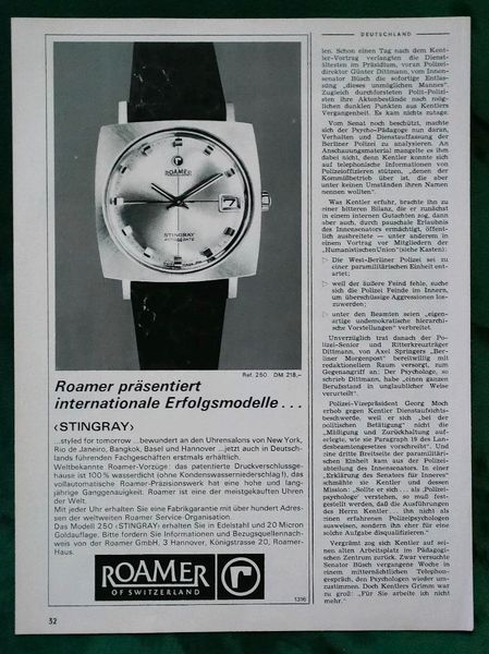 Roamer shop stingray watch