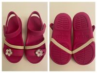 Crocs Badesandalen Gr. C10 (27/28), pink mit Blume Düsseldorf - Bilk Vorschau