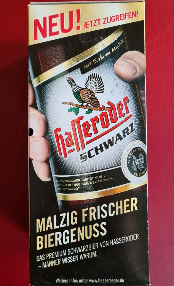 Gläser Hasseröder schwarz Bier 6 Stück OVP in Machern