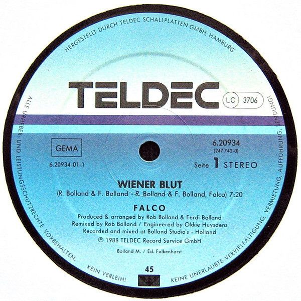 Falco - Wiener Blut (12" Vinyl Maxi, LP, Schallplatte) in Greifswald