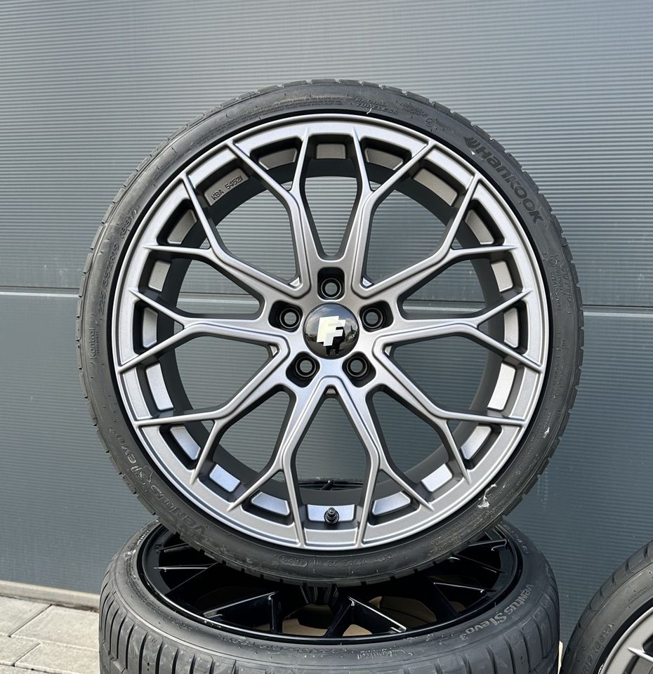 FF Wheels FF01 19 Zoll Sommerräder für Mercedes Benz E CL GLA S Klasse W213 S213 A238 C215 C216 CL500 X156 W156 W220 Coupe Felgen Reifen Räder grau matt Performance Sommerreifen ABE AMG Kompletträder in Neckarsulm