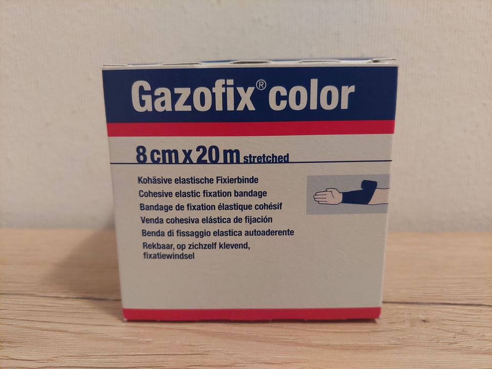 Fixierbinde Gazofix color blau 8cm x 20m streched OVP in Nürnberg (Mittelfr)