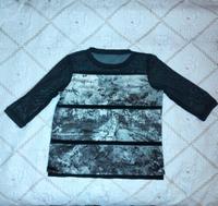 Schwarze Satinbluse mit Tüll- und -Print Düsseldorf - Eller Vorschau