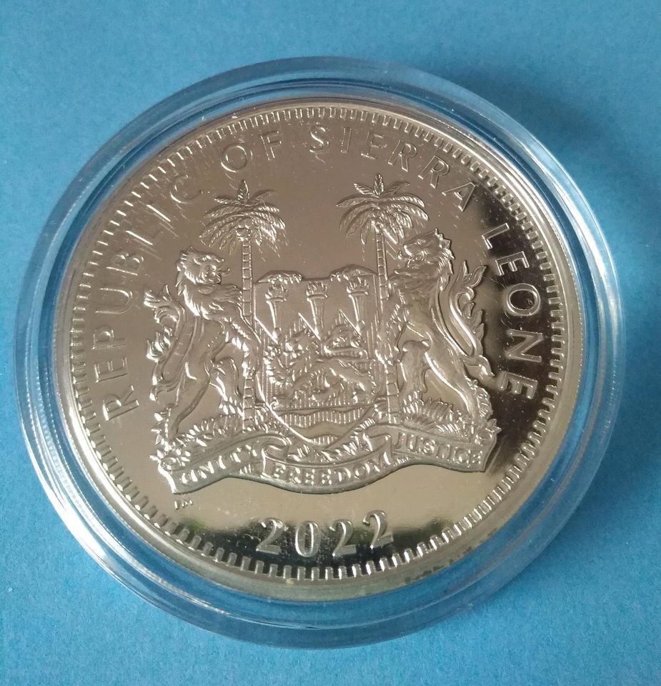 2 Oz Silbermünze Münze Big five wild 5 Giraffe in Ponitz