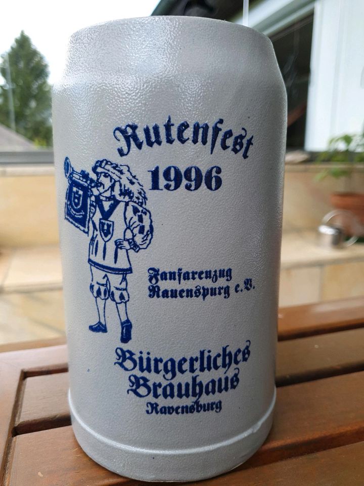 Bierkrug 1 l Rutenfest 1996 in Markdorf