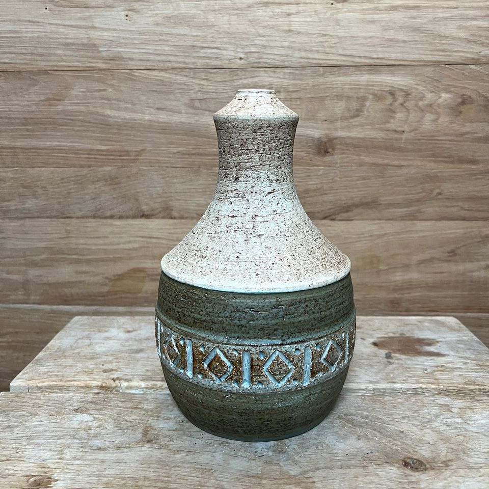 Dänische Keramik Tischlampe von Chris Haslev Jeti Vintage in Marl