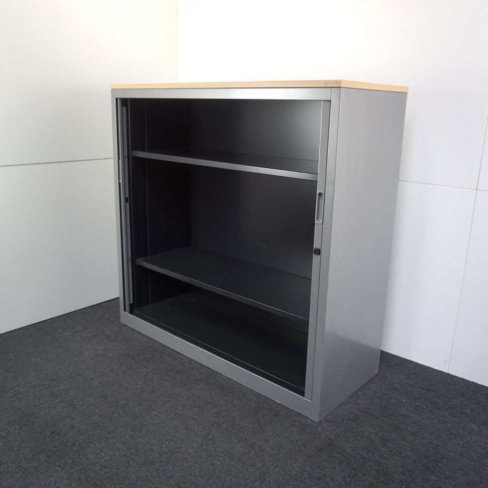 Aspa Jalousieschrank | 117 x 120 x 47 cm | Grau | Metall in Mehringen