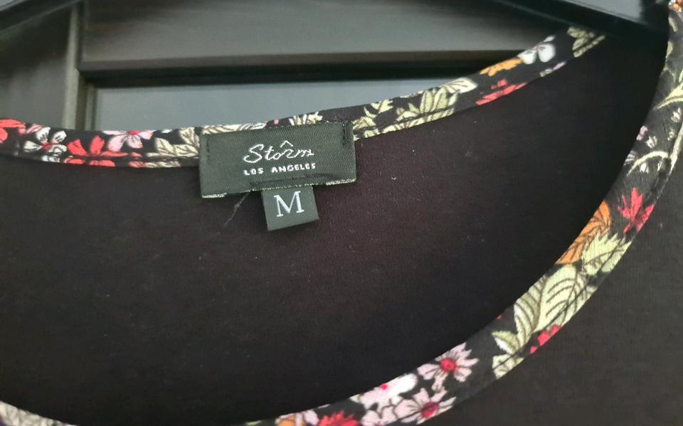 Shirt, Longsleeve,Storm Bluse 3/4 Arm schwarz, Blumenmuster Gr. M in Würzburg