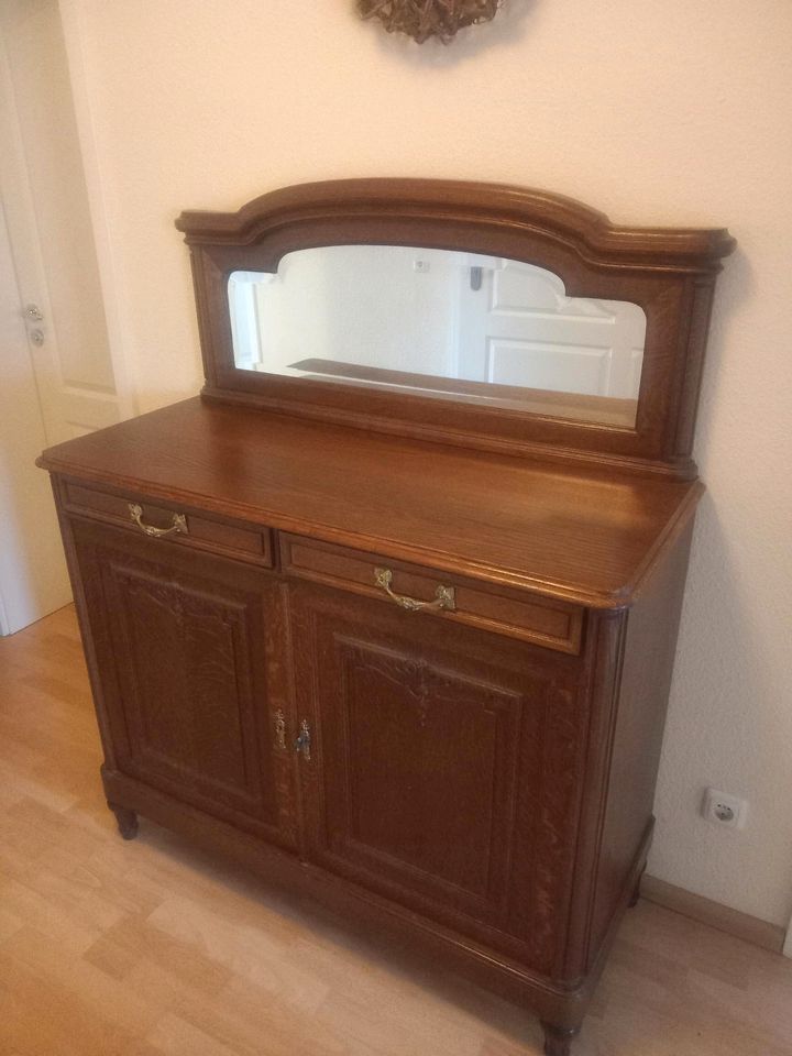 Sideboard mit Spiegel Eiche Furnier Teil massiv in Hürth