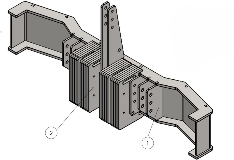 BAUSATZ Bumper / Frontgewicht 250kg (650kg) in Uffeln