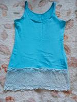 Damen Strech Top mit Spitze  - Blau  - Gr. S Brandenburg - Angermünde Vorschau