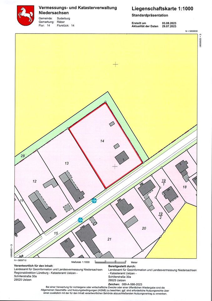 Suderburg-Räber...  Einfamilienhaus mit großem Grundstück in Ortsrandlage in Suderburg