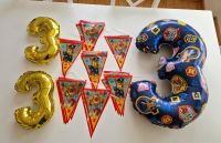 Deko paw patrol, 3. Geburtstag, wimpelkette, Folien Luftballon Baden-Württemberg - Sasbach Vorschau