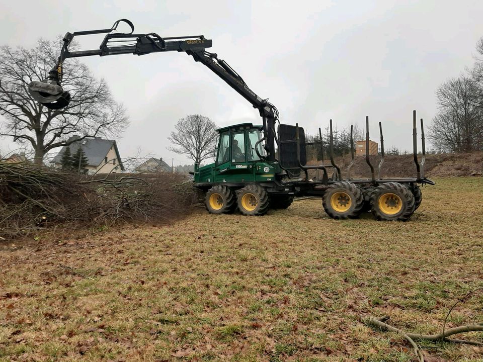 Forstarbeiten Holzeinschlag Holzrückung  Baumfällungen in Kirchberg