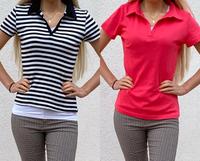 2 Polo Shirts C&A Gr S/36 M/38 schwarz weiß gestreift Pink/Orange Dresden - Räcknitz/Zschertnitz Vorschau