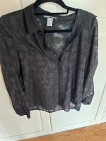 Bluse schwarz transparent gemustert H&M 36 S Niedersachsen - Schöningen Vorschau