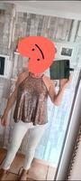 Top Zara basic M Gold beige braun Pailletten Nickholder Schleswig-Holstein - Tarp Vorschau