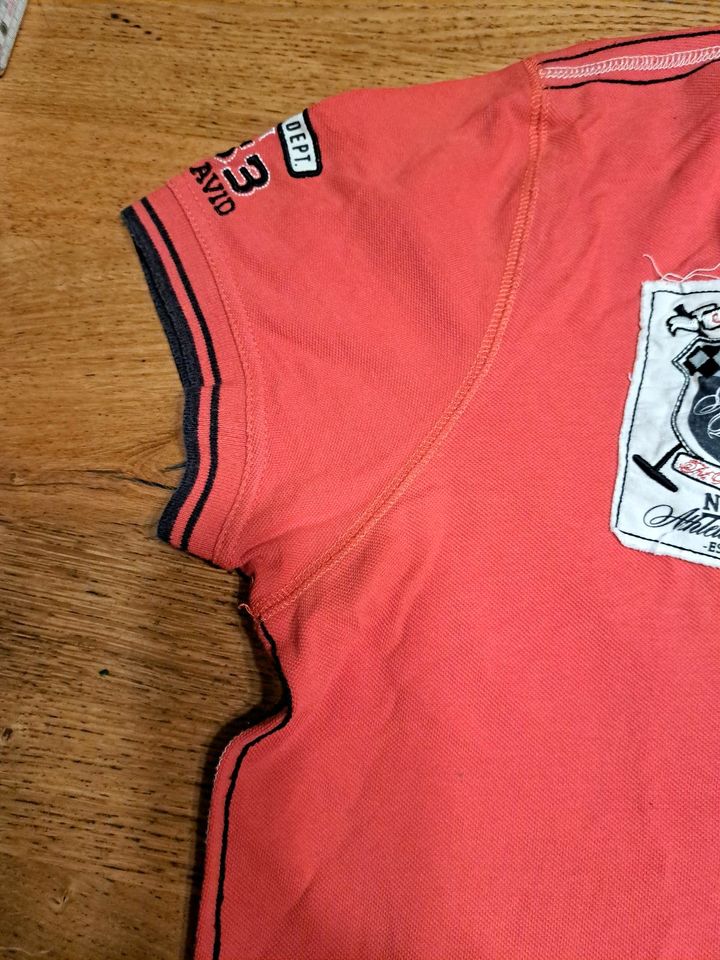 Rotes Poloshirt von Camp David, Gr. L in Moormerland