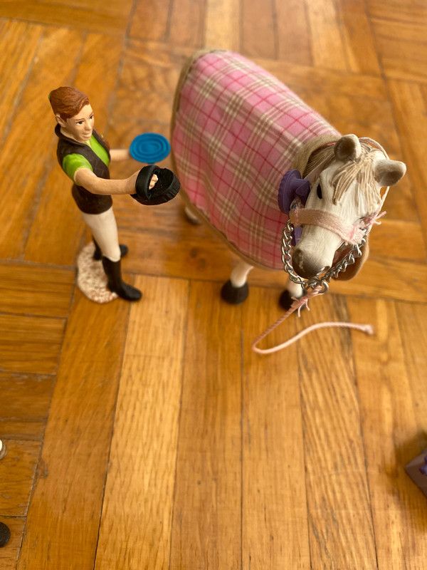 Schleich-Pferd mit Fohlen und Pflegerin in Waakirchen