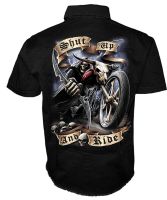 Spiral Hemd Shirt Gothic Biker Motorrad Shut up & Ride Gr. S Bayern - Aichach Vorschau