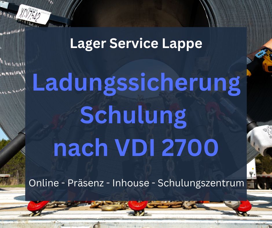 1 Tag Ladungssicherungschein E-Learning & Präsenz deutschlandweit Ladungssicherung LKW Kranschein Arbeitsbühnenschein Staplerschein Baggerschein Jährliche Unterweisung UVV Regalprüfung in Witten