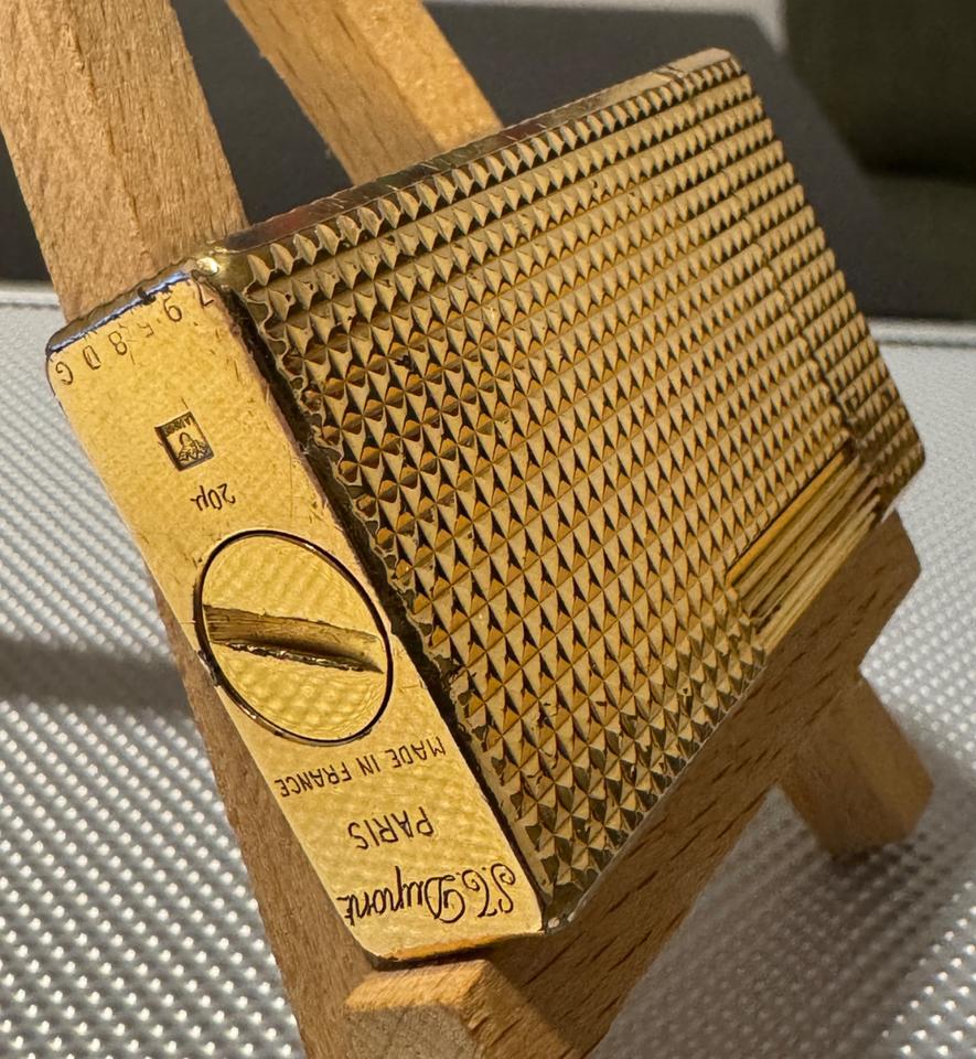 S. T. Dupont Feuerzeug Linie 1 Carré - groß - Gold 20 µ Vergold. in Köln