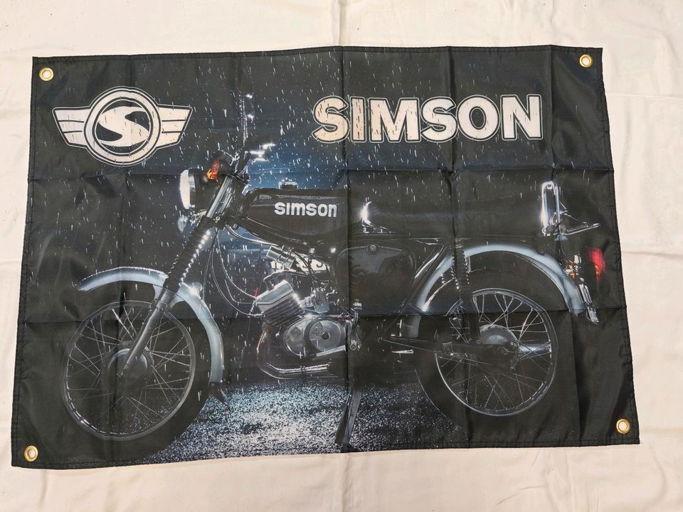 401 Simson S51 S50 Fahne Banner Werkstatt Garage Werbung IFA neu in Chemnitz