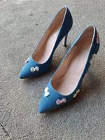 Damenschuhe Gennia Blau mit Blümchen Größe 39 wie neu Pumps Brandenburg - Premnitz Vorschau