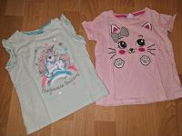 2x Shirt Set Kurzarm Katze Einhorn Pferd glitzer Sterne Gr. 98 Berlin - Treptow Vorschau