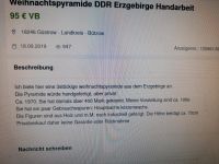 Weihnachtspyramide DDR Erzgebirge Handarbeit Güstrow - Landkreis - Bützow Vorschau