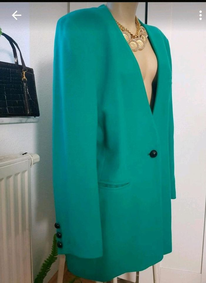 BETTY BARCLAY toller Long Blazer 42/44 blaugrün  Kurzmantel in Tübingen