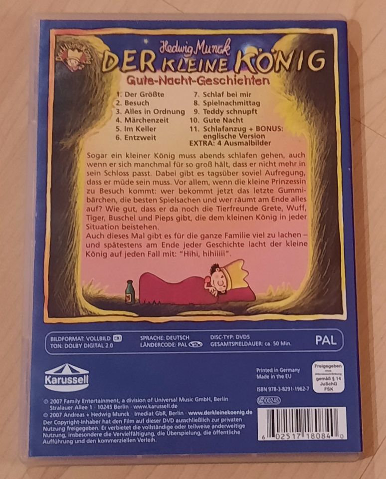 DVD Der kleine König Gute Nacht Geschichten in Hanau