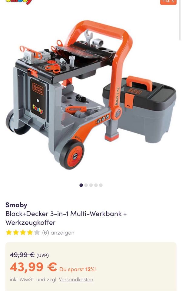 Black+Decker 3-in-1 Multi-Werkbank + Werkzeugkoffer Kinder in Kiel