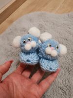 Baby krabbelschuhe Schuhe handmade teddy blau Nordrhein-Westfalen - Morsbach Vorschau