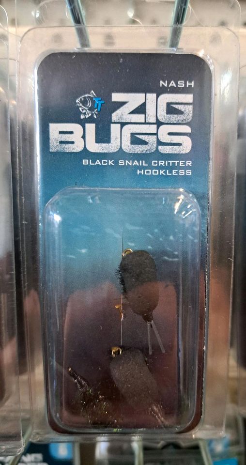 Nash TT Zig Bugs Black Snail Critter Hookless Köder NEUWARE!! OVP in Bad Bentheim