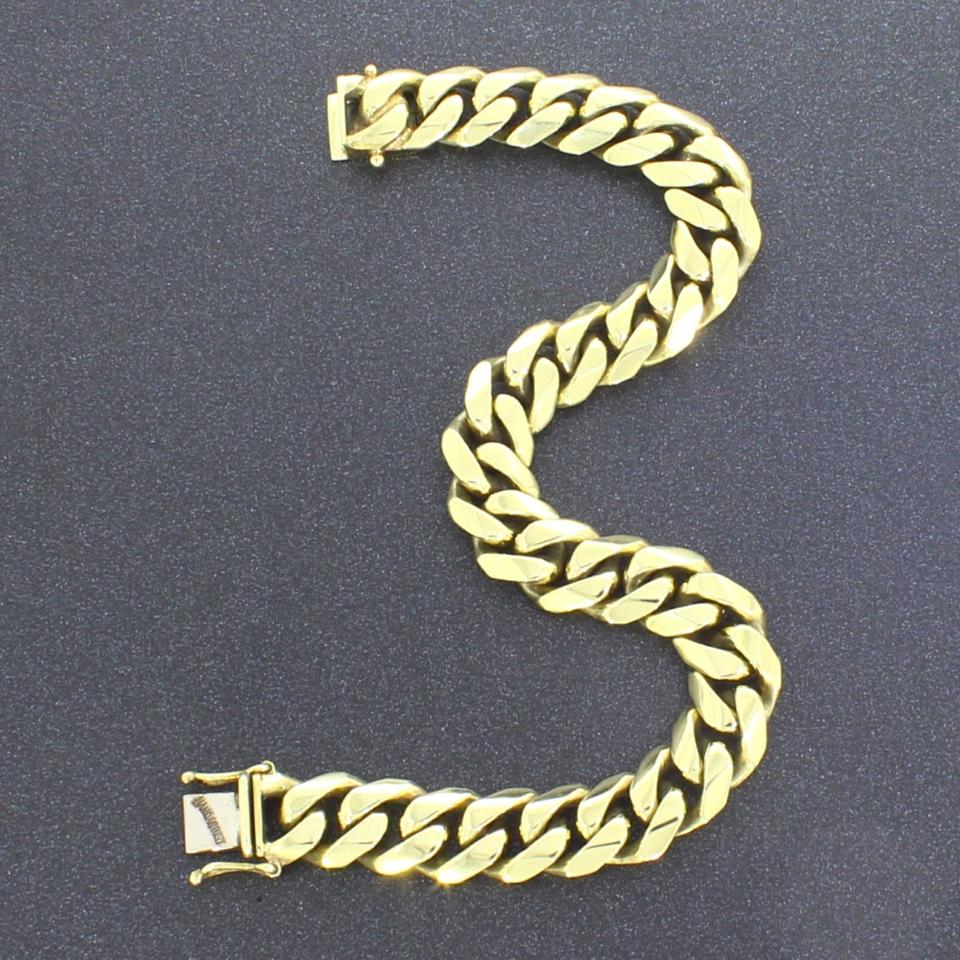 Wert 6.599,- Panzerarmband Gelbgold 14 Karat 19 cm xxyy-d 35262 in Düsseldorf