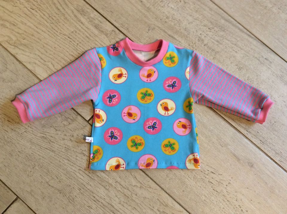 Langarmshirt, Shirt, NEU, Gr. 62, Tiere, blau, rosa, lelakids in Felde