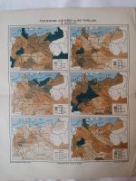 Lithografien Lithographie Statistische Kärtchen Deutsches Reich Baden-Württemberg - Oberhausen-Rheinhausen Vorschau