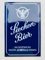 ‼️ EMAILSCHILD Siechen Bier Nürnberg Emailleschild 1930er Jahre Saarland - Schiffweiler Vorschau